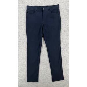 NWOT Samuelsohn Elite Tech Navy Blue 5-Pocket Pants by Nordstrom Size Men's 35